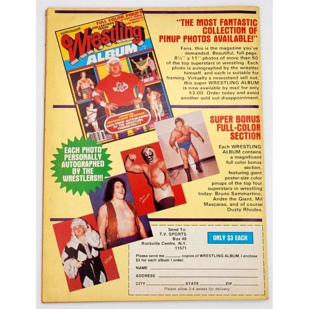 INSIDE WRESTLING APRIL 1979 PAUL JONES MASKED SUPERSTAR ANDRE‎ THE GIANT MAIVIA